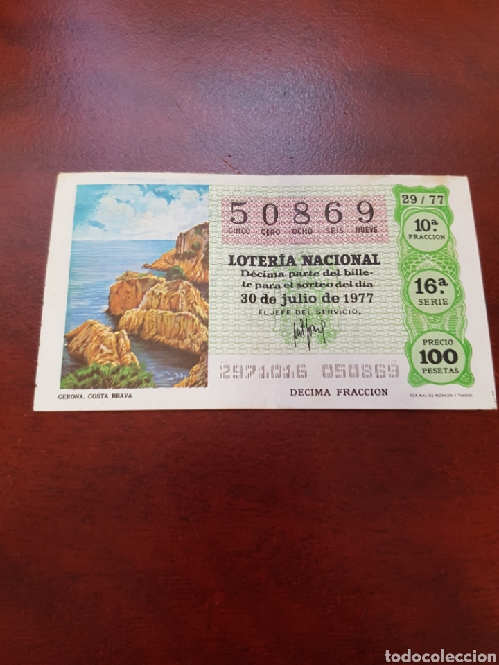 Loterie Nationale: LOTER&Iacute;A NACIONAL 30 JULIO 1977 GERONA COSTA BRAVA