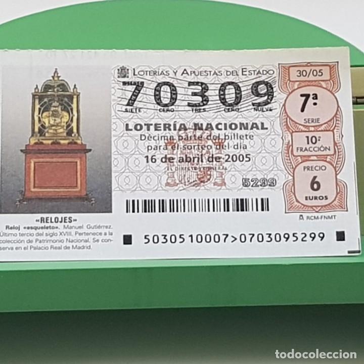 Loterie Nationale: LOTER&Iacute;A NACIONAL, SORTEO 30/05, 16 ABRIL 2005, RELOJ ESQUELETO, MANUEL GUTI&Eacute;RREZ, N&ordm; 70309