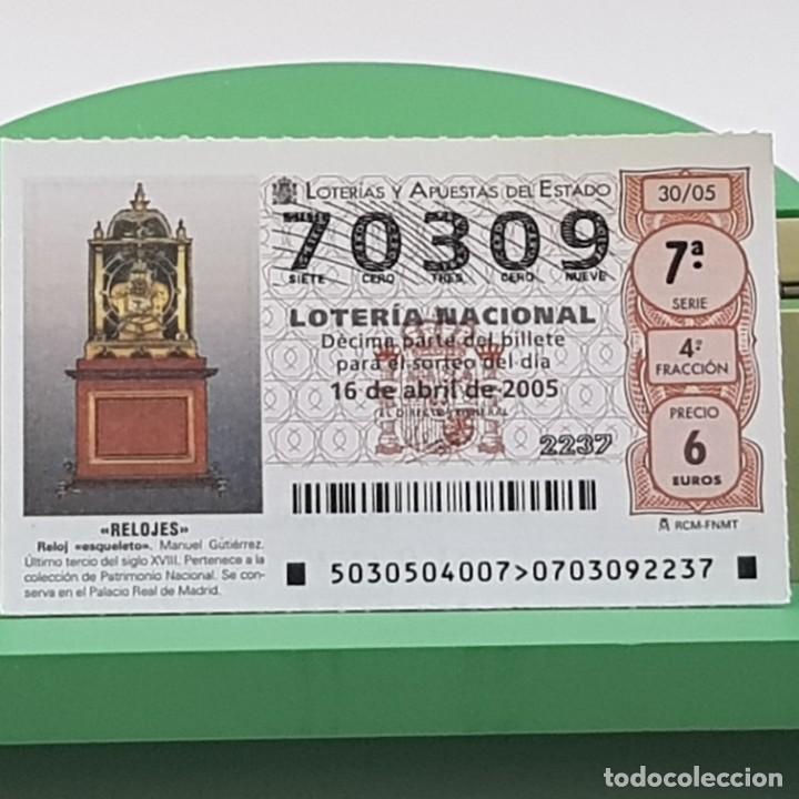Loterie Nationale: LOTER&Iacute;A NACIONAL, SORTEO 30/05, 16 ABRIL 2005, RELOJ ESQUELETO, MANUEL GUTI&Eacute;RREZ, N&ordm; 70309