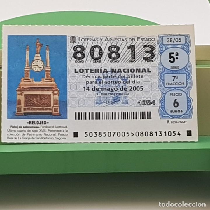 Loter&iacute;a Nacional: LOTER&Iacute;A NACIONAL, SORTEO 38/05, 14 MAYO 2005, RELOJ SOBREMESA, FERDINAND BERTHOUD, N&ordm; 80813