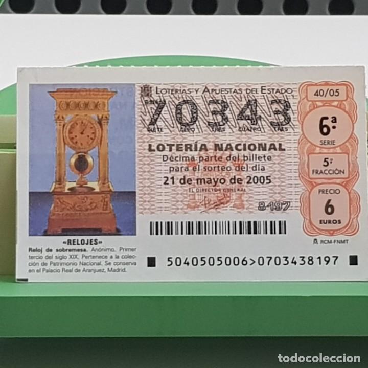 Loterie Nationale: LOTER&Iacute;A NACIONAL, SORTEO 40/05, 21 MAYO 2005, RELOJ SOBREMESA, AN&Oacute;NIMO S. XIX, N&ordm; 70343