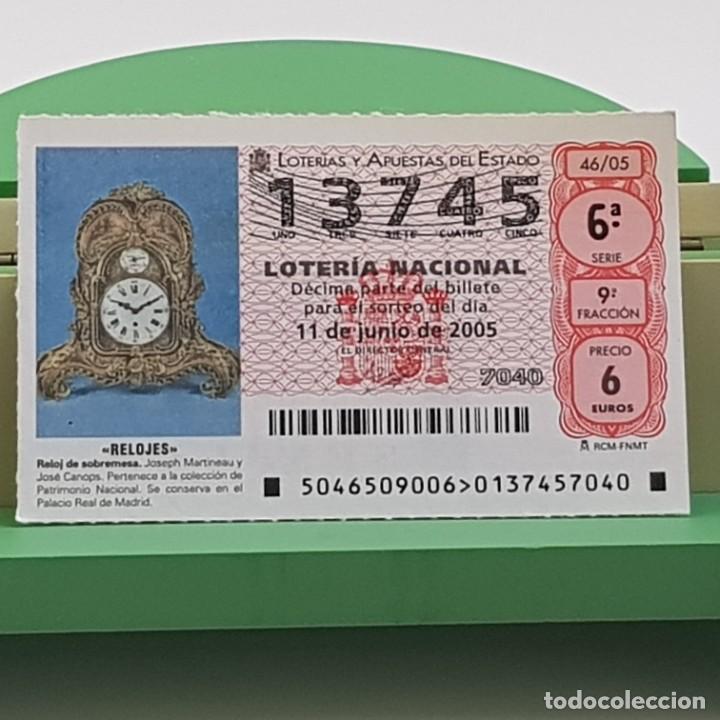 Nationale spanische Lotterie: LOTER&Iacute;A NACIONAL, SORTEO 46/05, 11 JUNIO 2005, RELOJ SOBREMESA, JOSEPH MARTINEAU, N&ordm; 13745