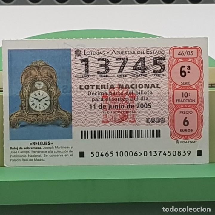 Nationale spanische Lotterie: LOTER&Iacute;A NACIONAL, SORTEO 46/05, 11 JUNIO 2005, RELOJ SOBREMESA, JOSEPH MARTINEAU, N&ordm; 13745