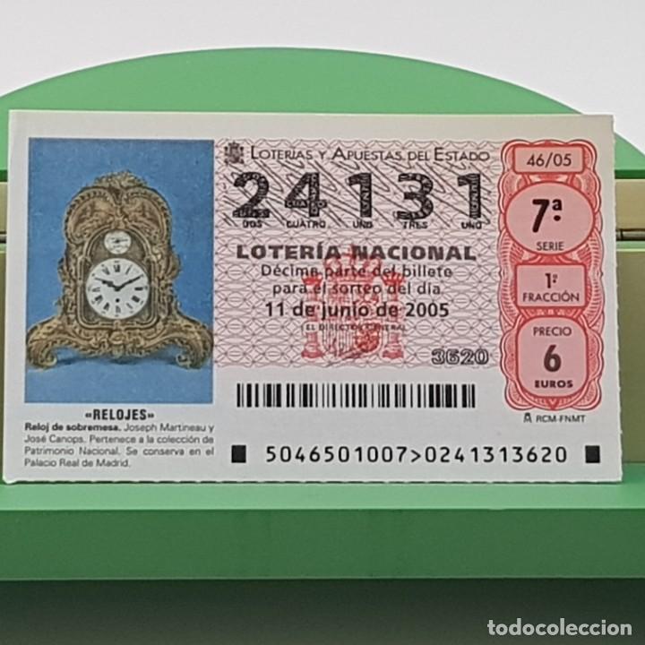Nationale spanische Lotterie: LOTER&Iacute;A NACIONAL, SORTEO 46/05, 11 JUNIO 2005, RELOJ SOBREMESA, JOSEPH MARTINEAU, N&ordm; 24131