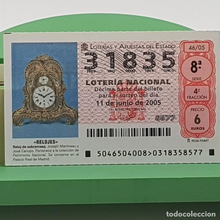 Nationale spanische Lotterie: LOTER&Iacute;A NACIONAL, SORTEO 46/05, 11 JUNIO 2005, RELOJ SOBREMESA, JOSEPH MARTINEAU, N&ordm; 31835