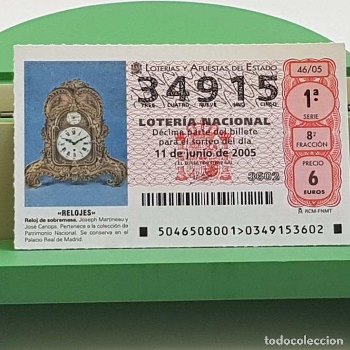 Nationale spanische Lotterie: LOTER&Iacute;A NACIONAL, SORTEO 46/05, 11 JUNIO 2005, RELOJ SOBREMESA, JOSEPH MARTINEAU, N&ordm; 34915