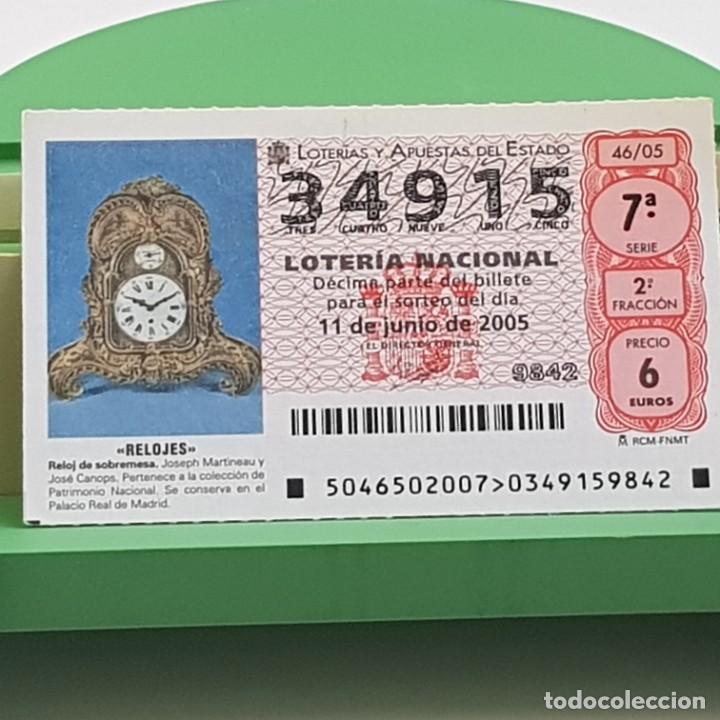 Nationale spanische Lotterie: LOTER&Iacute;A NACIONAL, SORTEO 46/05, 11 JUNIO 2005, RELOJ SOBREMESA, JOSEPH MARTINEAU, N&ordm; 34915