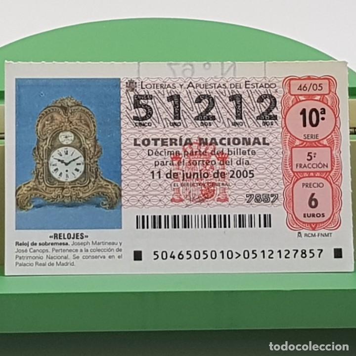 Nationale spanische Lotterie: LOTER&Iacute;A NACIONAL, SORTEO 46/05, 11 JUNIO 2005, RELOJ SOBREMESA, JOSEPH MARTINEAU, N&ordm; 51212