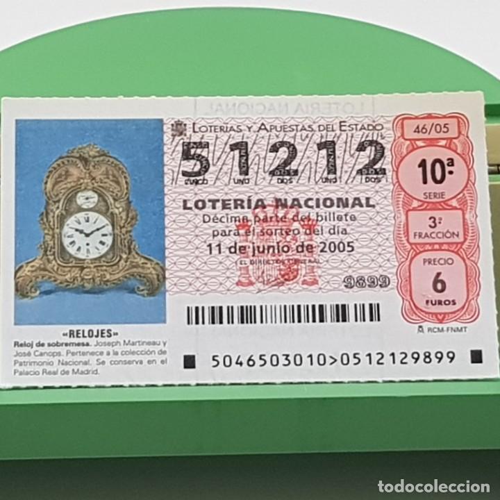 Nationale spanische Lotterie: LOTER&Iacute;A NACIONAL, SORTEO 46/05, 11 JUNIO 2005, RELOJ SOBREMESA, JOSEPH MARTINEAU, N&ordm; 51212