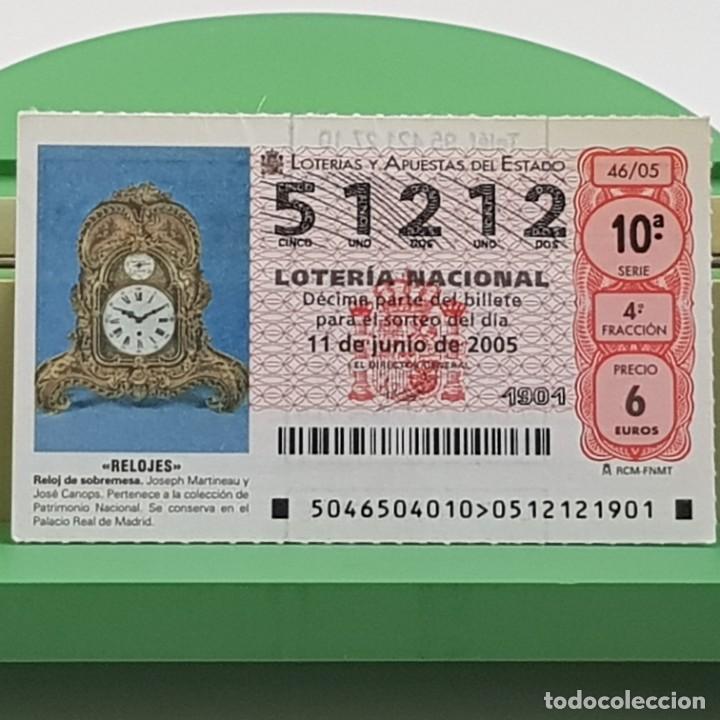 Nationale spanische Lotterie: LOTER&Iacute;A NACIONAL, SORTEO 46/05, 11 JUNIO 2005, RELOJ SOBREMESA, JOSEPH MARTINEAU, N&ordm; 51212