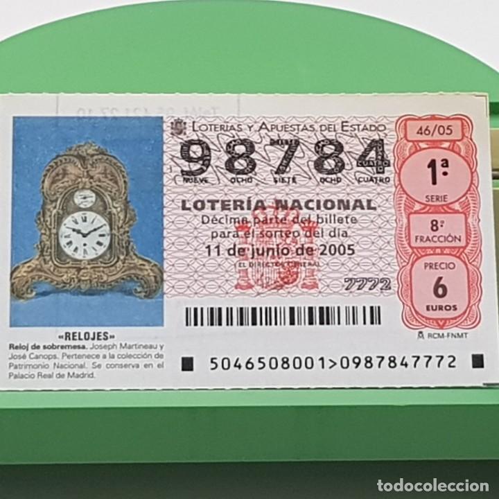 Nationale spanische Lotterie: LOTER&Iacute;A NACIONAL, SORTEO 46/05, 11 JUNIO 2005, RELOJ SOBREMESA, JOSEPH MARTINEAU, N&ordm; 98784