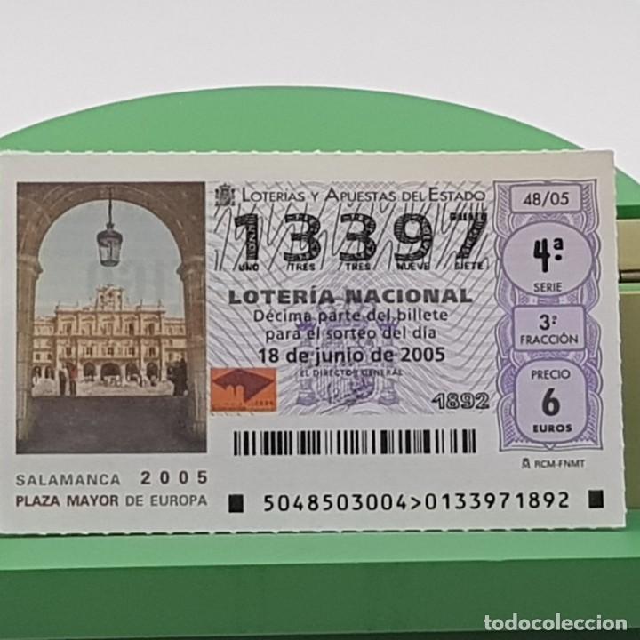Nationale spanische Lotterie: LOTER&Iacute;A NACIONAL, SORTEO 48/05, 18 JUNIO 2005, SALAMANCA 2005, PLAZA MAYOR DE EUROPA, N&ordm; 13397