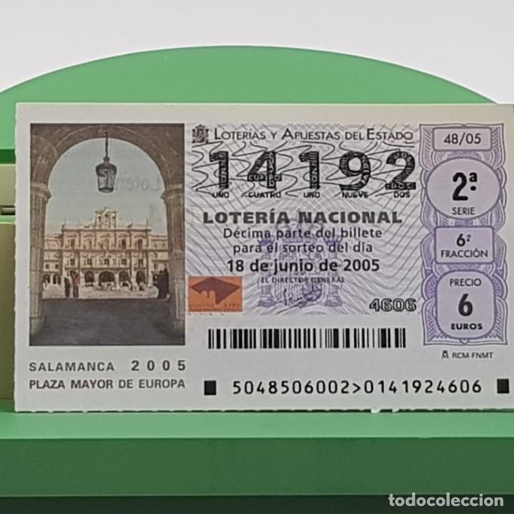 Nationale spanische Lotterie: LOTER&Iacute;A NACIONAL, SORTEO 48/05, 18 JUNIO 2005, SALAMANCA 2005, PLAZA MAYOR DE EUROPA, N&ordm; 14192