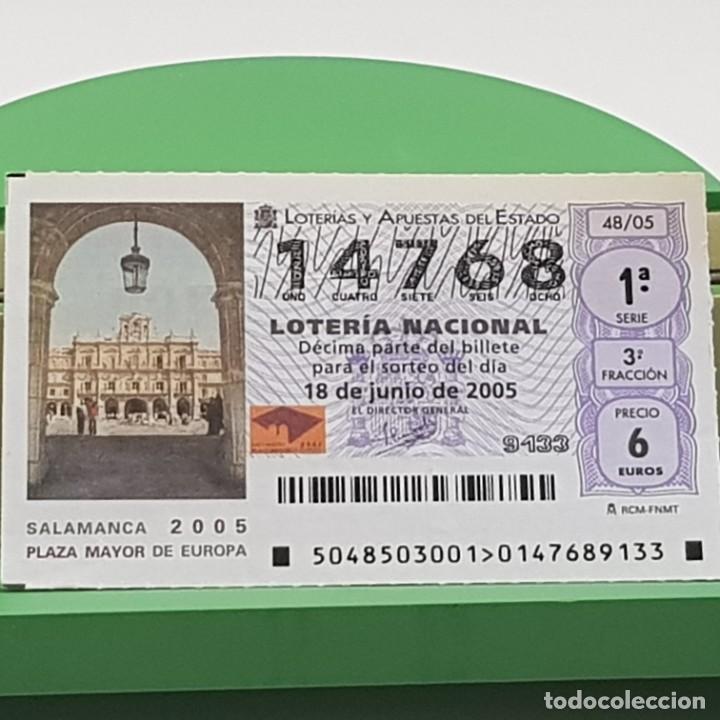 Nationale spanische Lotterie: LOTER&Iacute;A NACIONAL, SORTEO 48/05, 18 JUNIO 2005, SALAMANCA 2005, PLAZA MAYOR DE EUROPA, N&ordm; 14768