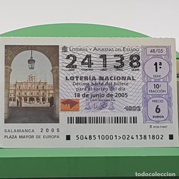 Nationale spanische Lotterie: LOTER&Iacute;A NACIONAL, SORTEO 48/05, 18 JUNIO 2005, SALAMANCA 2005, PLAZA MAYOR DE EUROPA, N&ordm; 24138