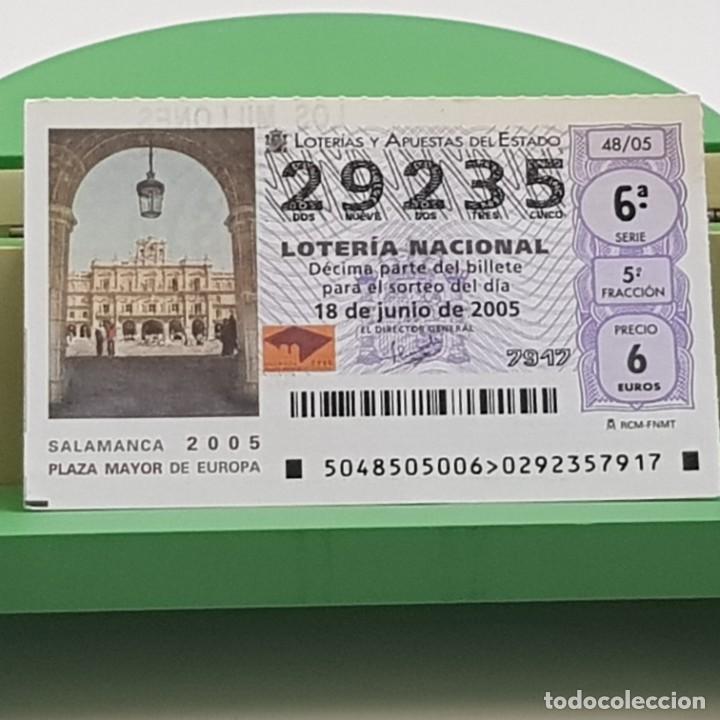 Nationale spanische Lotterie: LOTER&Iacute;A NACIONAL, SORTEO 48/05, 18 JUNIO 2005, SALAMANCA 2005, PLAZA MAYOR DE EUROPA, N&ordm; 29235