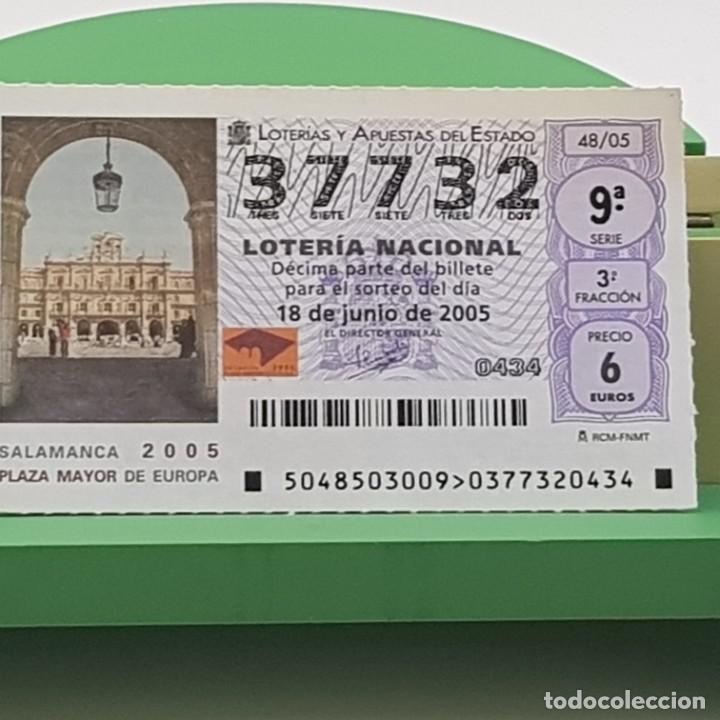 Nationale spanische Lotterie: LOTER&Iacute;A NACIONAL, SORTEO 48/05, 18 JUNIO 2005, SALAMANCA 2005, PLAZA MAYOR DE EUROPA, N&ordm; 37732