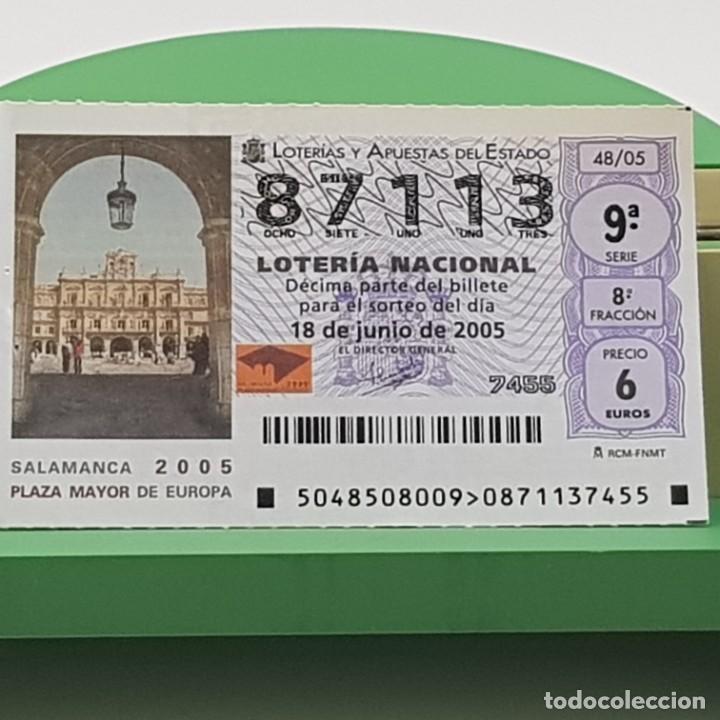 Nationale spanische Lotterie: LOTER&Iacute;A NACIONAL, SORTEO 48/05, 18 JUNIO 2005, SALAMANCA 2005, PLAZA MAYOR DE EUROPA, N&ordm; 87113