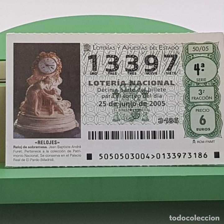 Nationale spanische Lotterie: LOTER&Iacute;A NACIONAL, SORTEO 50/05, 25 JUNIO 2005, RELOJ SOBREMESA, JEAN BAPTISTE ANDR&Eacute; FURET, N&ordm; 13397