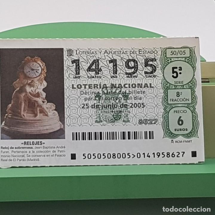 Nationale spanische Lotterie: LOTER&Iacute;A NACIONAL, SORTEO 50/05, 25 JUNIO 2005, RELOJ SOBREMESA, JEAN BAPTISTE ANDR&Eacute; FURET, N&ordm; 14195