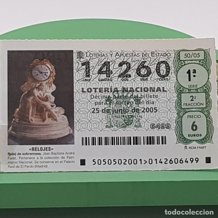 Nationale spanische Lotterie: LOTER&Iacute;A NACIONAL, SORTEO 50/05, 25 JUNIO 2005, RELOJ SOBREMESA, JEAN BAPTISTE ANDR&Eacute; FURET, N&ordm; 14260