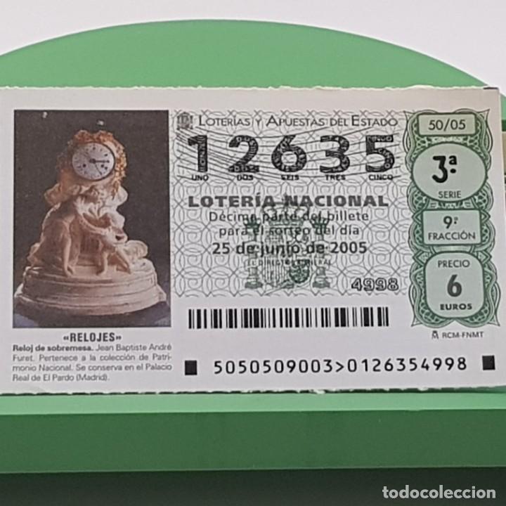 Nationale spanische Lotterie: LOTER&Iacute;A NACIONAL, SORTEO 50/05, 25 JUNIO 2005, RELOJ SOBREMESA, JEAN BAPTISTE ANDR&Eacute; FURET, N&ordm; 12635
