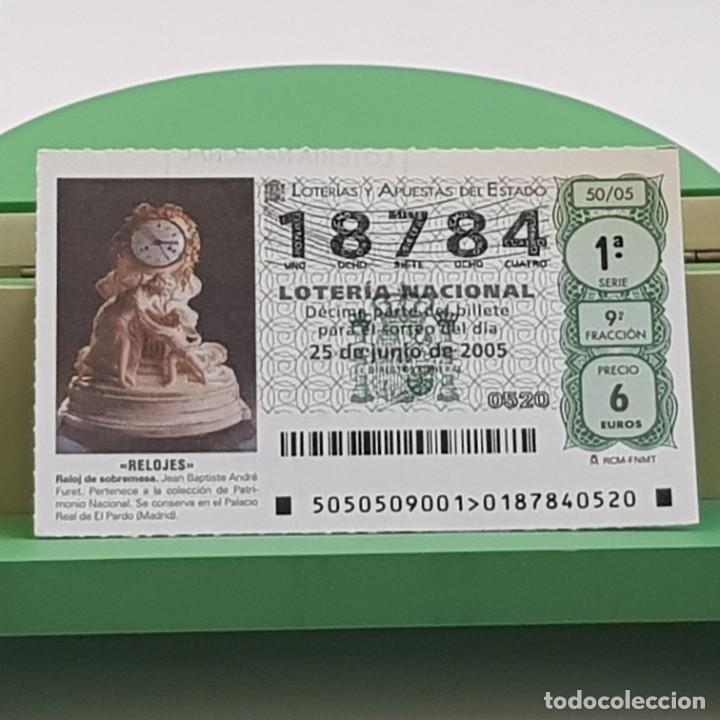 Nationale spanische Lotterie: LOTER&Iacute;A NACIONAL, SORTEO 50/05, 25 JUNIO 2005, RELOJ SOBREMESA, JEAN BAPTISTE ANDR&Eacute; FURET, N&ordm; 18784