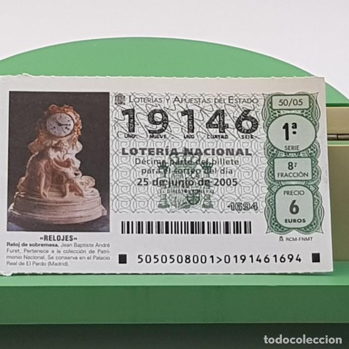 Nationale spanische Lotterie: LOTER&Iacute;A NACIONAL, SORTEO 50/05, 25 JUNIO 2005, RELOJ SOBREMESA, JEAN BAPTISTE ANDR&Eacute; FURET, N&ordm; 19146