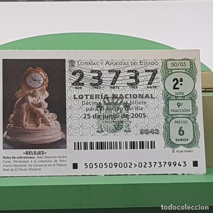 Nationale spanische Lotterie: LOTER&Iacute;A NACIONAL, SORTEO 50/05, 25 JUNIO 2005, RELOJ SOBREMESA, JEAN BAPTISTE ANDR&Eacute; FURET, N&ordm; 23737