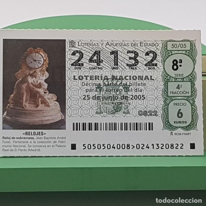 Nationale spanische Lotterie: LOTER&Iacute;A NACIONAL, SORTEO 50/05, 25 JUNIO 2005, RELOJ SOBREMESA, JEAN BAPTISTE ANDR&Eacute; FURET, N&ordm; 24132