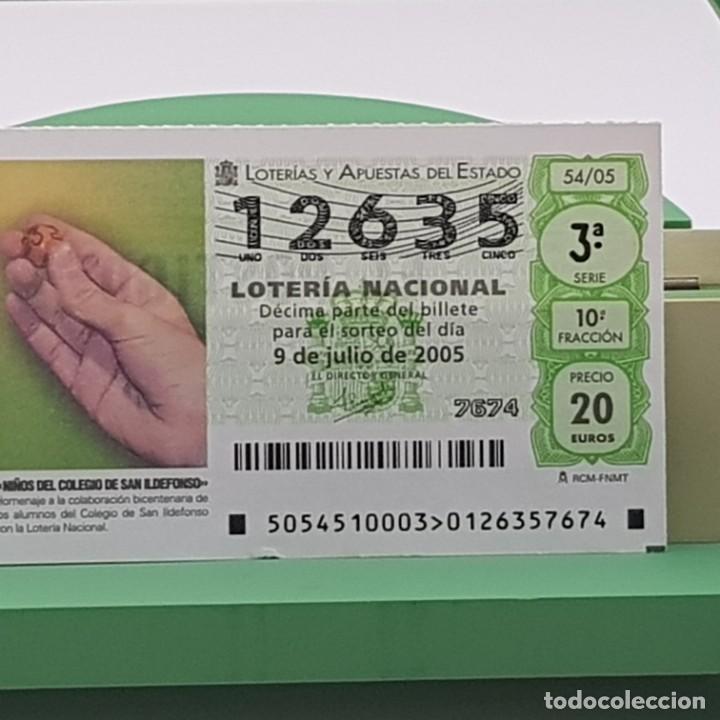 Nationale spanische Lotterie: LOTER&Iacute;A NACIONAL, SORTEO 54/05, 9 JULIO 2005, NI&Ntilde;OS COLEGIO SAN ILDEFONSO, N&ordm; 12635