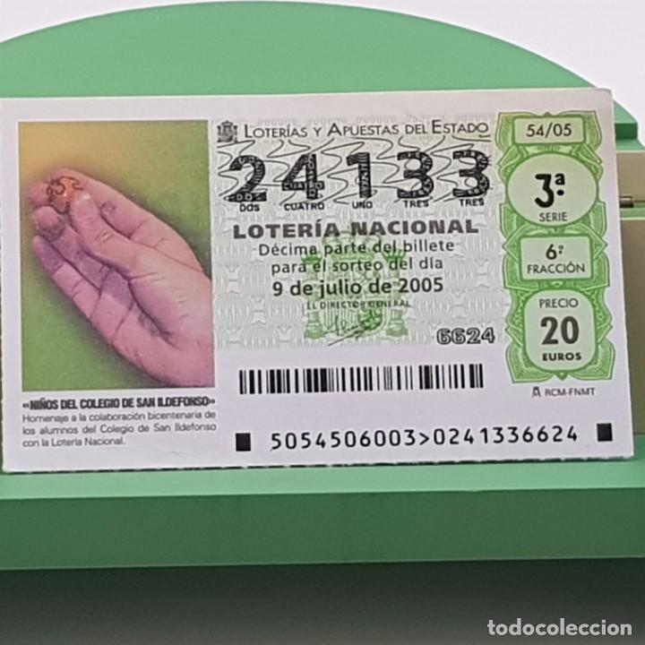 Nationale spanische Lotterie: LOTER&Iacute;A NACIONAL, SORTEO 54/05, 9 JULIO 2005, NI&Ntilde;OS COLEGIO SAN ILDEFONSO, N&ordm; 24133