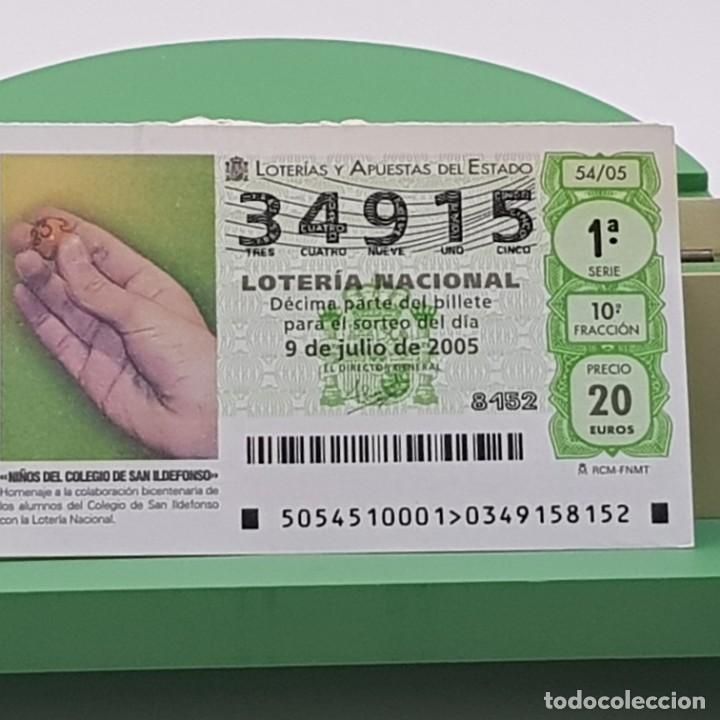 Nationale spanische Lotterie: LOTER&Iacute;A NACIONAL, SORTEO 54/05, 9 JULIO 2005, NI&Ntilde;OS COLEGIO SAN ILDEFONSO, N&ordm; 34915