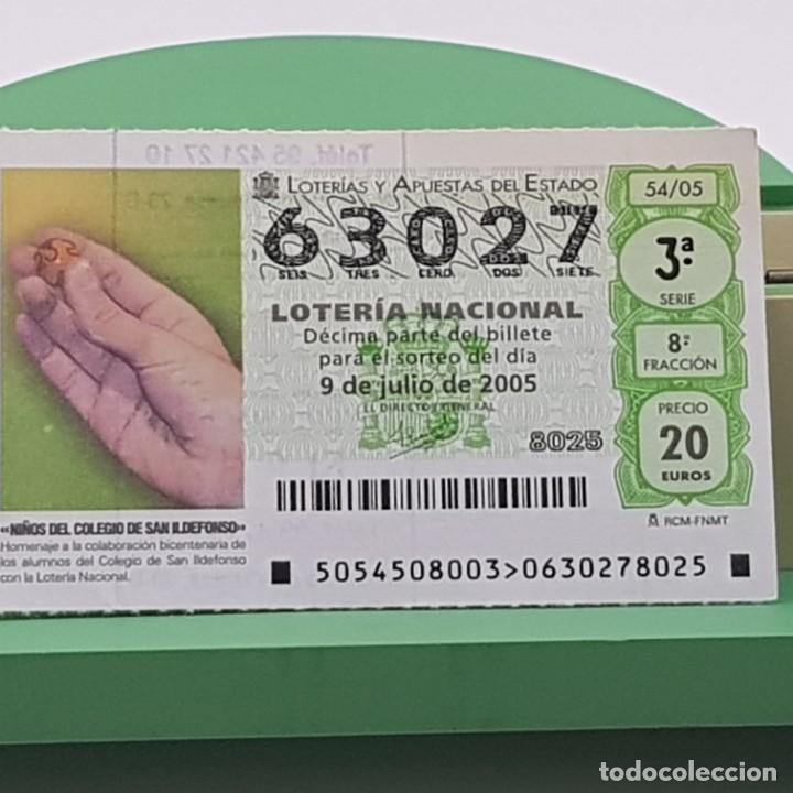 Nationale spanische Lotterie: LOTER&Iacute;A NACIONAL, SORTEO 54/05, 9 JULIO 2005, NI&Ntilde;OS COLEGIO SAN ILDEFONSO, N&ordm; 63027