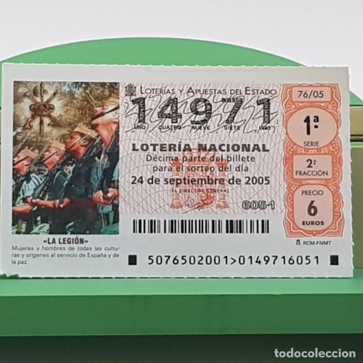 Nationale spanische Lotterie: LOTER&Iacute;A NACIONAL, SORTEO 76/05, 24 SEPTIEMBRE 2005, LA LEGI&Oacute;N, N&ordm; 14971, LEVE ARRUGA