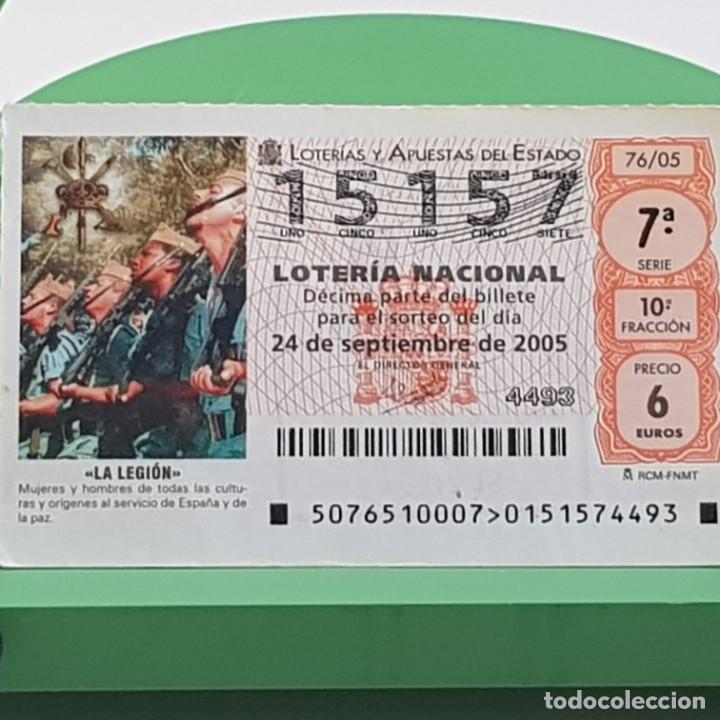 Nationale spanische Lotterie: LOTER&Iacute;A NACIONAL, SORTEO 76/05, 24 SEPTIEMBRE 2005, LA LEGI&Oacute;N, HOMBRES Y MUJERES..., N&ordm; 15157