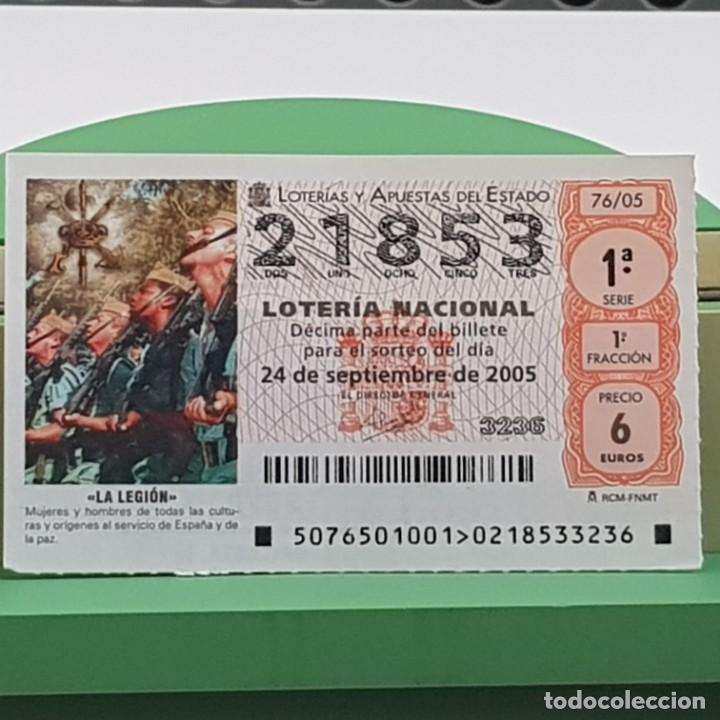Nationale spanische Lotterie: LOTER&Iacute;A NACIONAL, SORTEO 76/05, 24 SEPTIEMBRE 2005, LA LEGI&Oacute;N, HOMBRES Y MUJERES..., N&ordm; 21853
