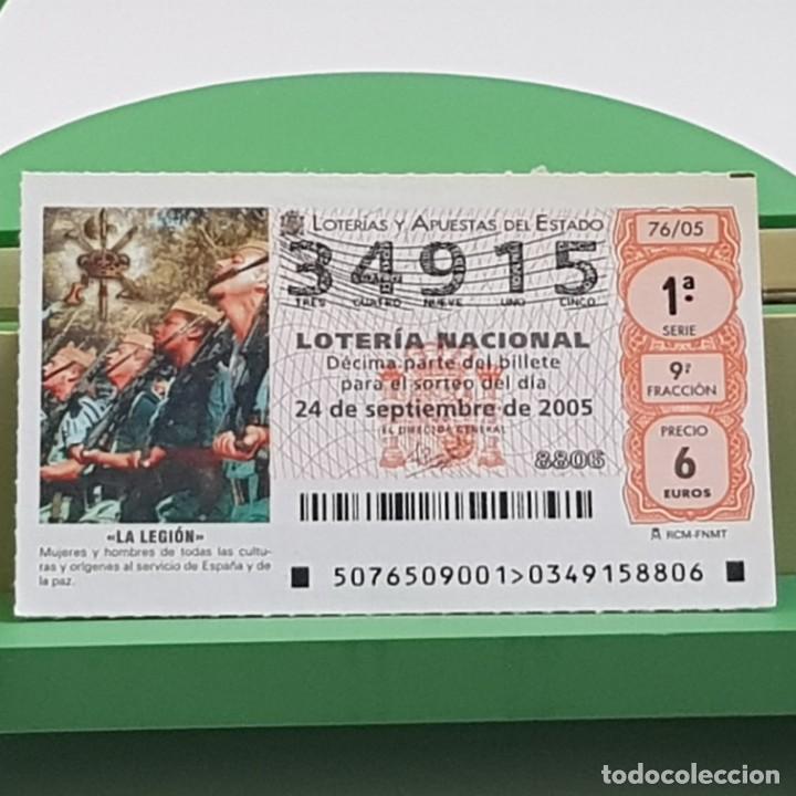 Nationale spanische Lotterie: LOTER&Iacute;A NACIONAL, SORTEO 76/05, 24 SEPTIEMBRE 2005, LA LEGI&Oacute;N, HOMBRES Y MUJERES..., N&ordm; 34915