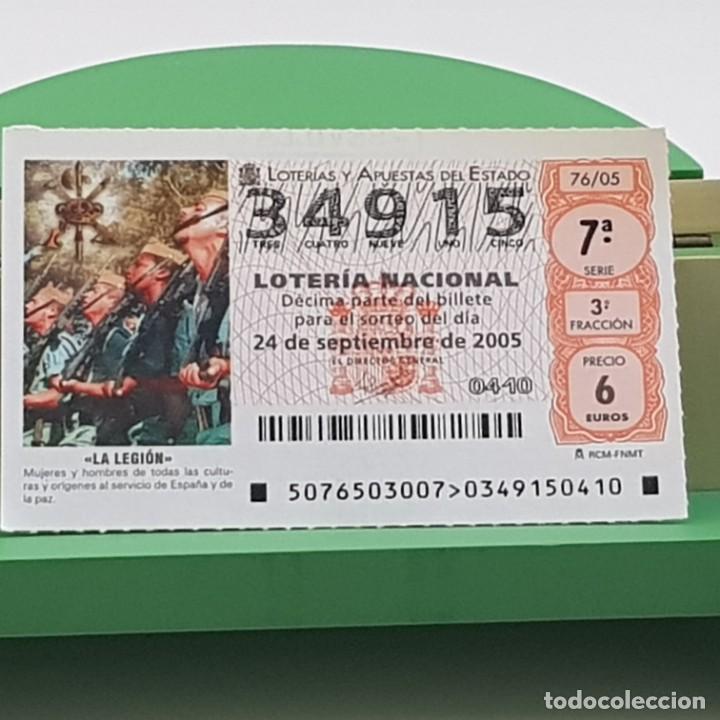 Nationale spanische Lotterie: LOTER&Iacute;A NACIONAL, SORTEO 76/05, 24 SEPTIEMBRE 2005, LA LEGI&Oacute;N, HOMBRES Y MUJERES..., N&ordm; 34915
