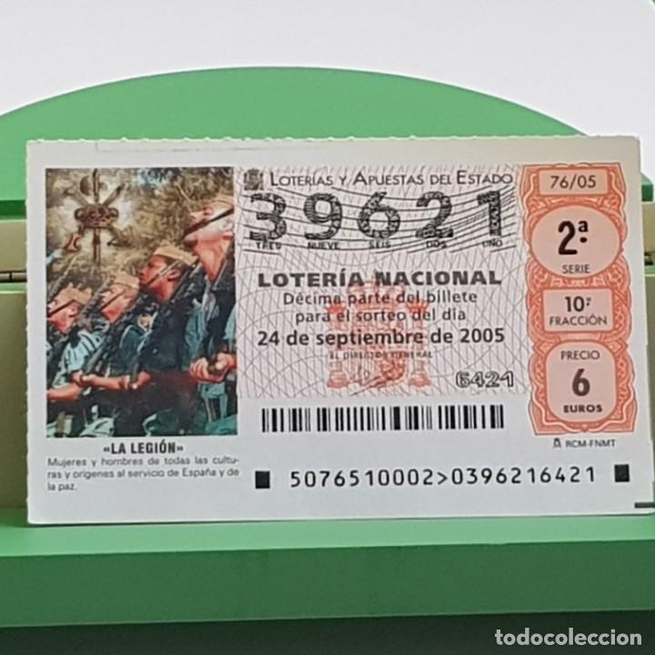 Nationale spanische Lotterie: LOTER&Iacute;A NACIONAL, SORTEO 76/05, 24 SEPTIEMBRE 2005, LA LEGI&Oacute;N, HOMBRES Y MUJERES..., N&ordm; 39621