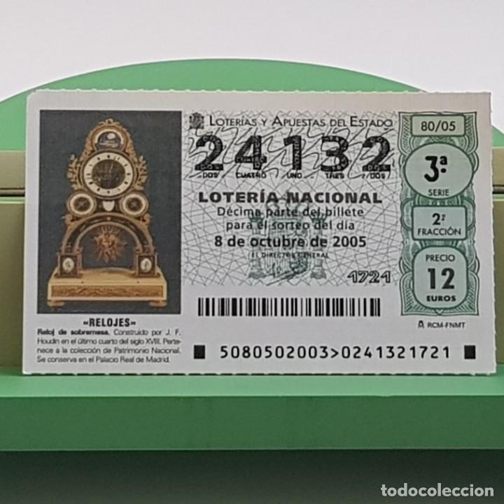 Nationale spanische Lotterie: LOTER&Iacute;A NACIONAL, SORTEO 80/05, 8 OCTUBRE 2005, RELOJ SOBREMESA, J.F. HOUDIN, N&ordm; 24132