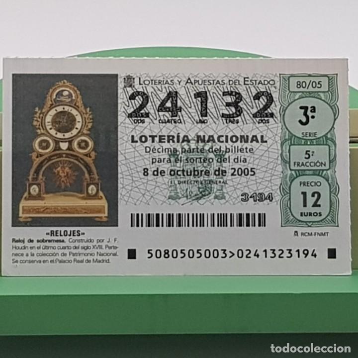 Nationale spanische Lotterie: LOTER&Iacute;A NACIONAL, SORTEO 80/05, 8 OCTUBRE 2005, RELOJ SOBREMESA, J.F. HOUDIN, N&ordm; 24132