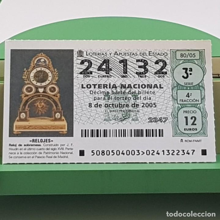Nationale spanische Lotterie: LOTER&Iacute;A NACIONAL, SORTEO 80/05, 8 OCTUBRE 2005, RELOJ SOBREMESA, J.F. HOUDIN, N&ordm; 24132
