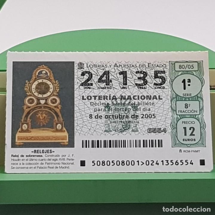 Nationale spanische Lotterie: LOTER&Iacute;A NACIONAL, SORTEO 80/05, 8 OCTUBRE 2005, RELOJ SOBREMESA, J.F. HOUDIN, N&ordm; 24135