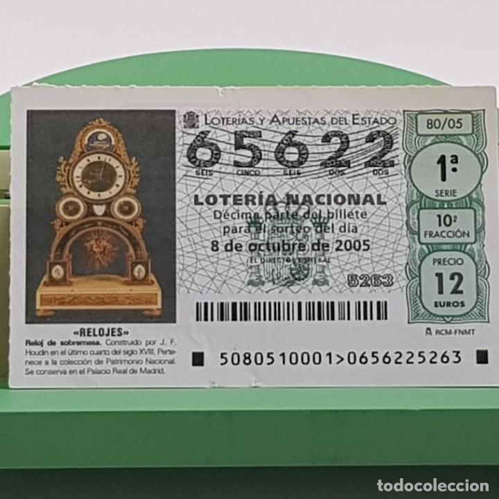 Nationale spanische Lotterie: LOTER&Iacute;A NACIONAL, SORTEO 80/05, 8 OCTUBRE 2005, RELOJ SOBREMESA, J.F. HOUDIN, N&ordm; 65622