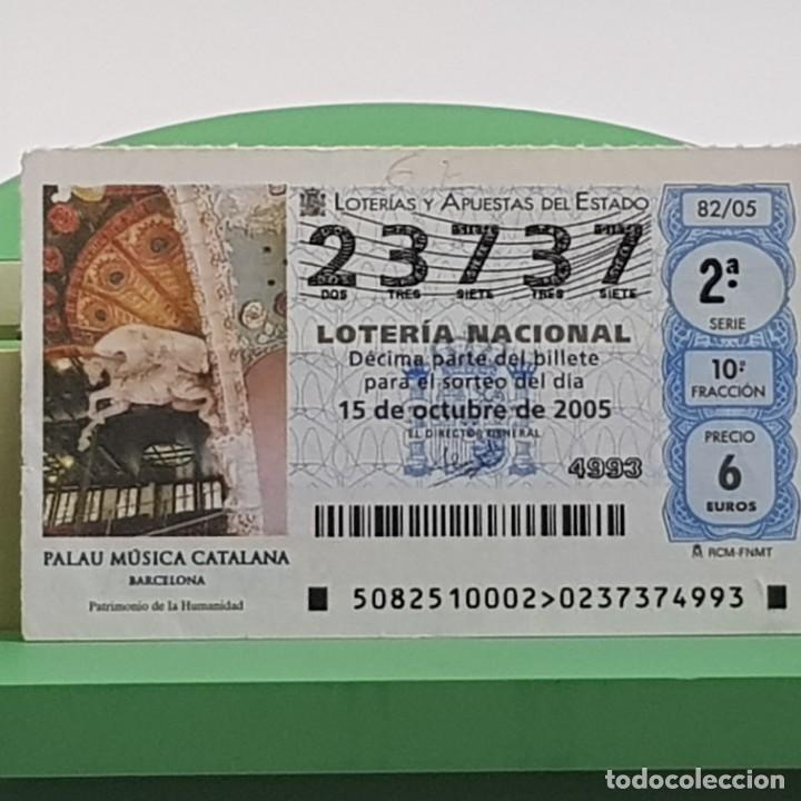 Nationale spanische Lotterie: LOTER&Iacute;A NACIONAL, SORTEO 82/05, 15 OCTUBRE 2005, PALAU M&Uacute;SICA CATALANA, BARCELONA, N&ordm; 23737