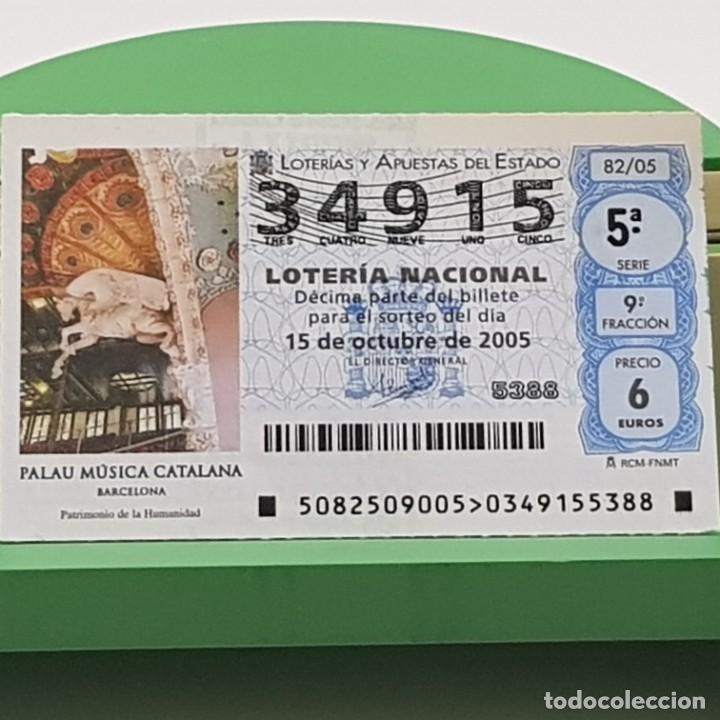 Nationale spanische Lotterie: LOTER&Iacute;A NACIONAL, SORTEO 82/05, 15 OCTUBRE 2005, PALAU M&Uacute;SICA CATALANA, BARCELONA, N&ordm; 34915
