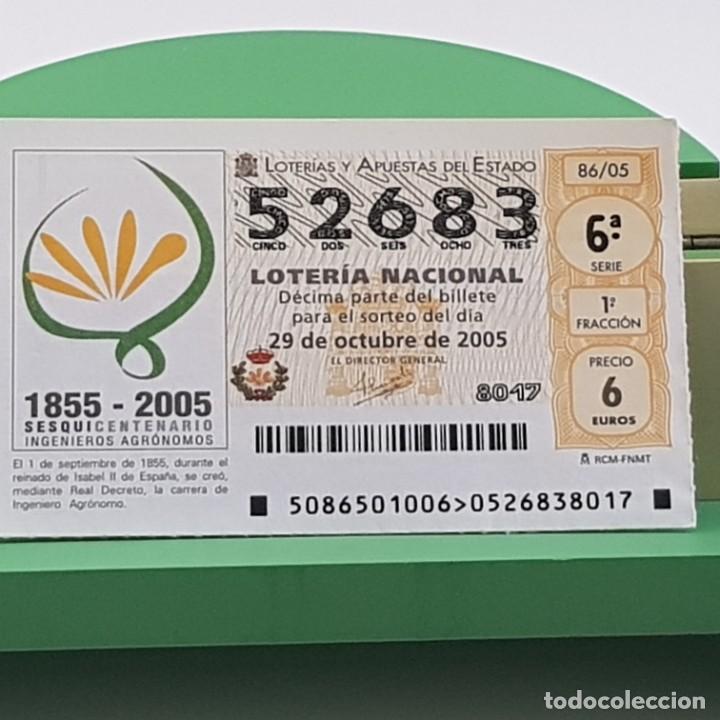 Loterie Nationale: LOTER&Iacute;A NACIONAL, SORTEO 86/05, 29 OCTUBRE 2005, SESQUICENTENARIO INGENIEROS AGR&Oacute;NOMOS, N&ordm; 52683