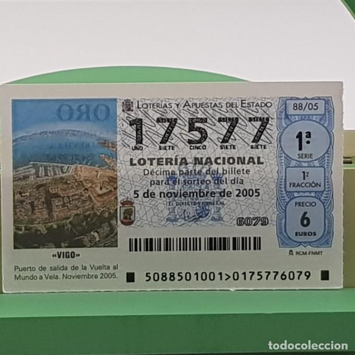 Loterie Nationale: LOTER&Iacute;A NACIONAL, SORTEO 88/05, 5 NOVIEMBRE 2005, VIGO, SALIDA VUELTA AL MUNDO A VELA, N&ordm; 17577