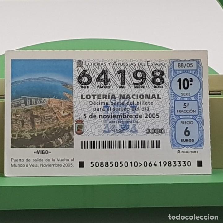 Loterie Nationale: LOTER&Iacute;A NACIONAL, SORTEO 88/05, 5 NOVIEMBRE 2005, VIGO, SALIDA VUELTA AL MUNDO A VELA, N&ordm; 64198